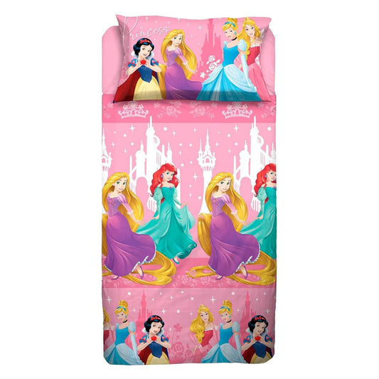 COMPLETO LENZUOLA COTONE LETTO SINGOLO 1 PIAZZA 1 PIAZZA E MEZZA DISNEY PRINCIPESSE PRINCESS
