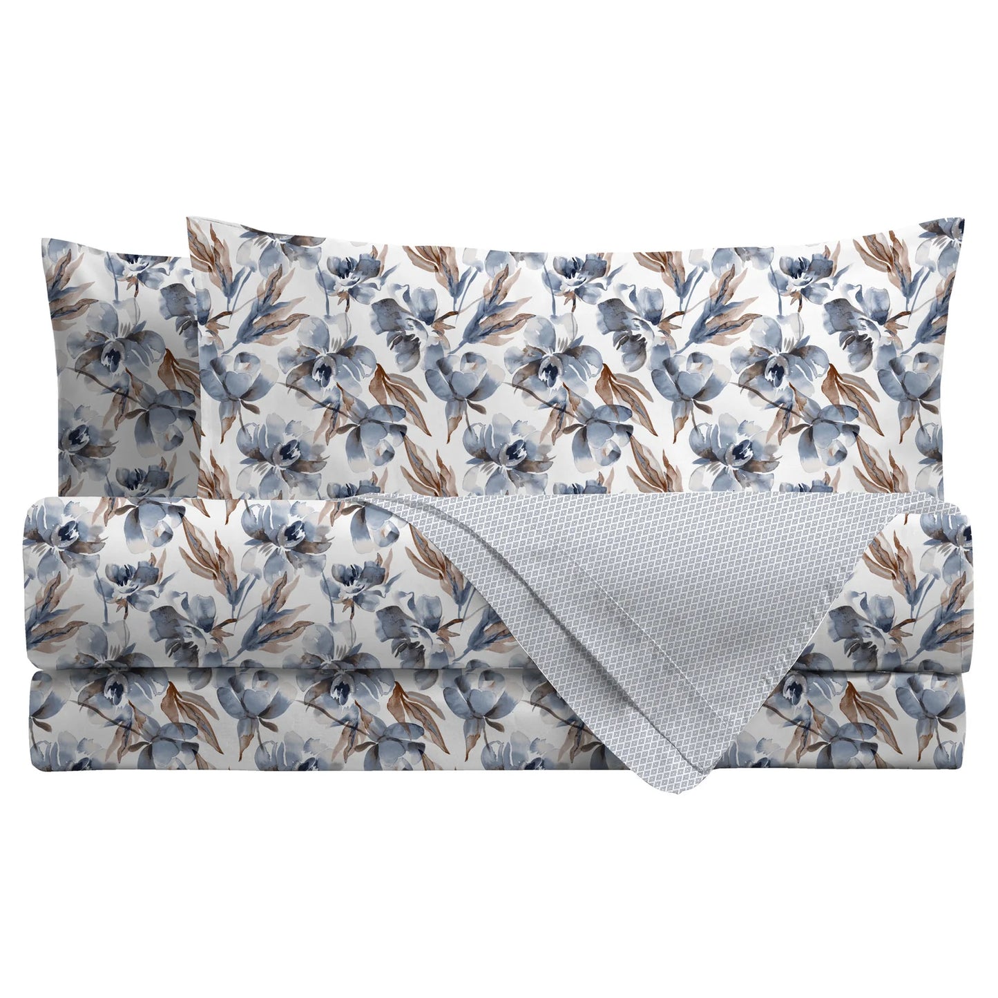 LENZUOLA MATRIMONIALI COTONE COMPLETO LETTO DI MAESTRO FIORI E PUNTINI