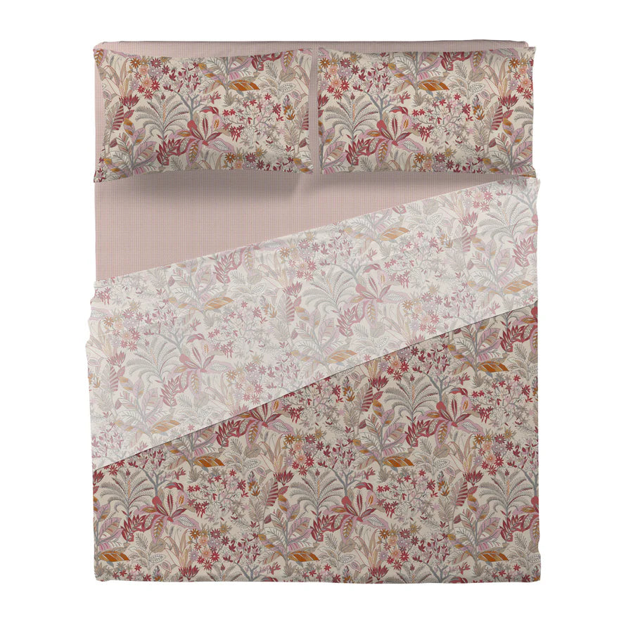 LENZUOLA MATRIMONIALI COTONE COMPLETO LETTO DI MAESTRO ITALIA fiori THAIS