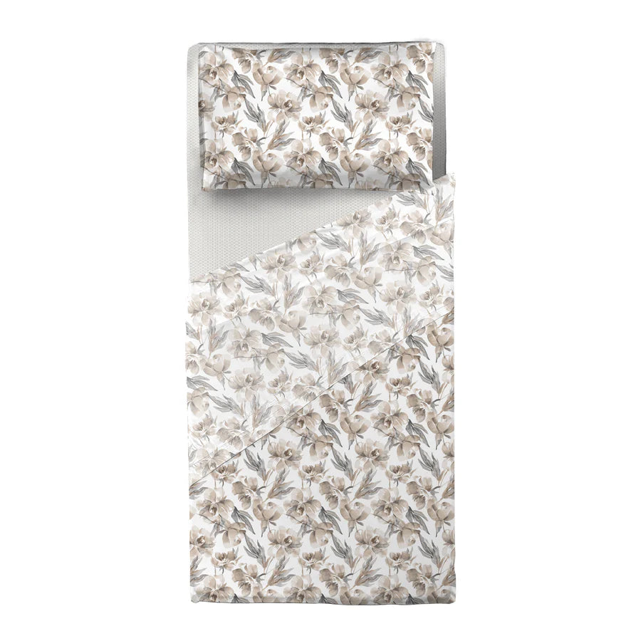 COMPLETO LENZUOLA COTONE LETTO SINGOLO DI MAESTRO ITALIA FIORI