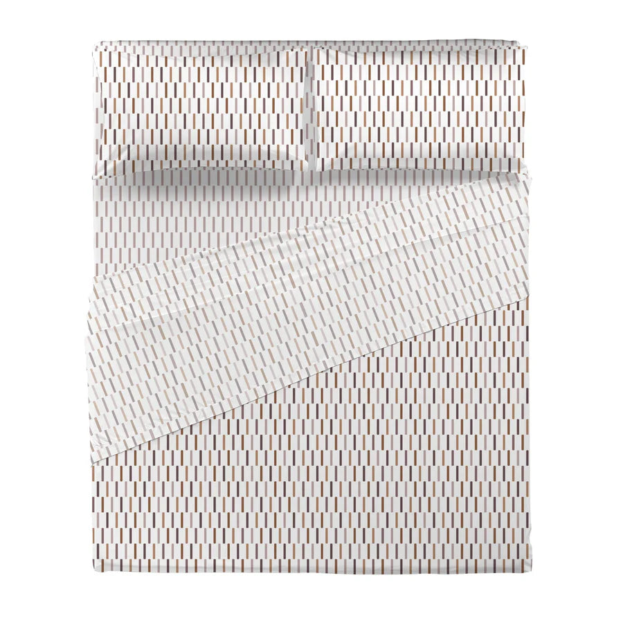 Lenzuola matrimoniali completo letto matrimoniale flanella Victor caramel Di Maestro