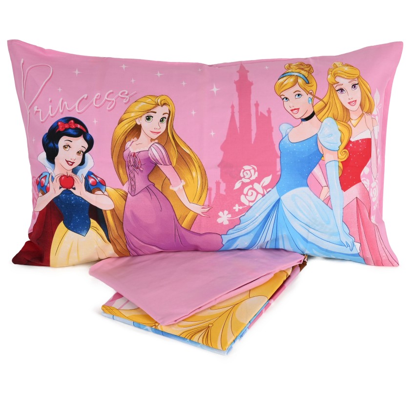 COMPLETO LENZUOLA COTONE LETTO SINGOLO 1 PIAZZA 1 PIAZZA E MEZZA DISNEY PRINCIPESSE PRINCESS