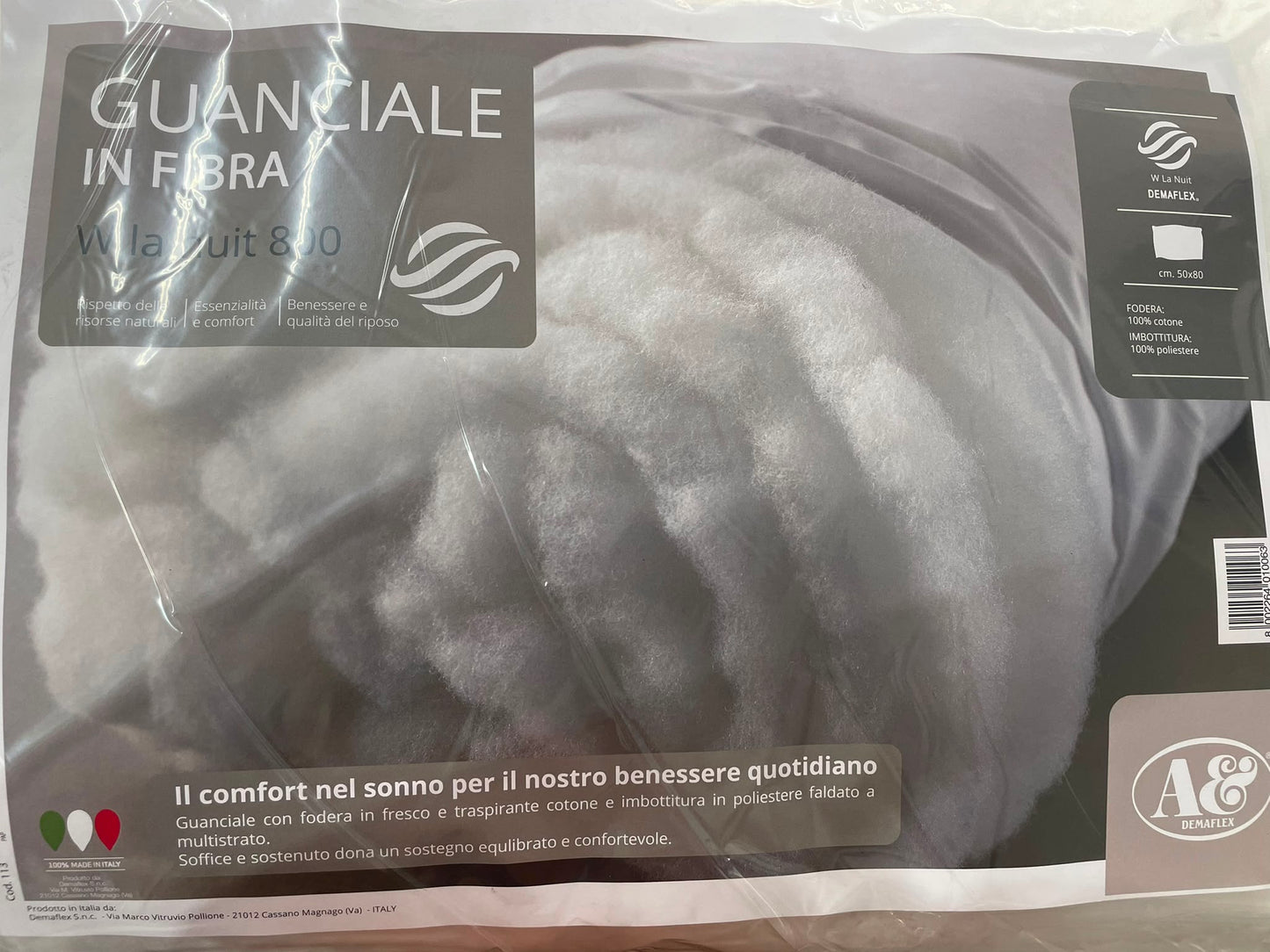 Guanciale in Fibra W La Nuit 800 – Demaflex cuscino letto