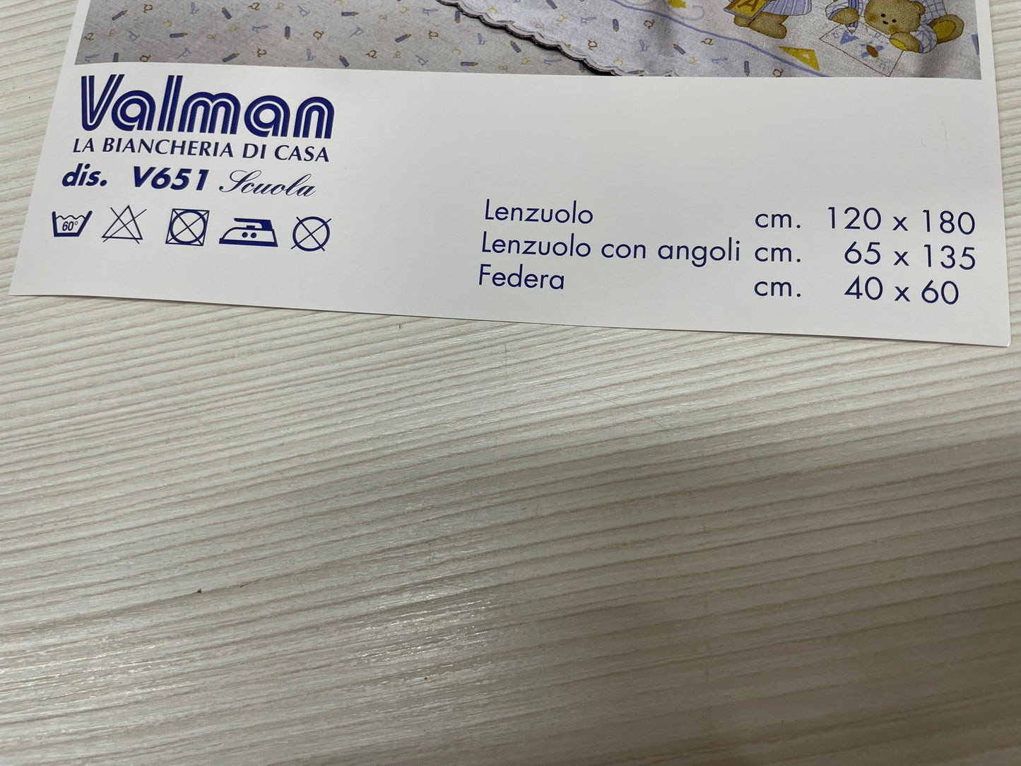 Completo lenzuola culla lettino in caldo cotone flanella verde giallo chiaro e scuro celeste Valman