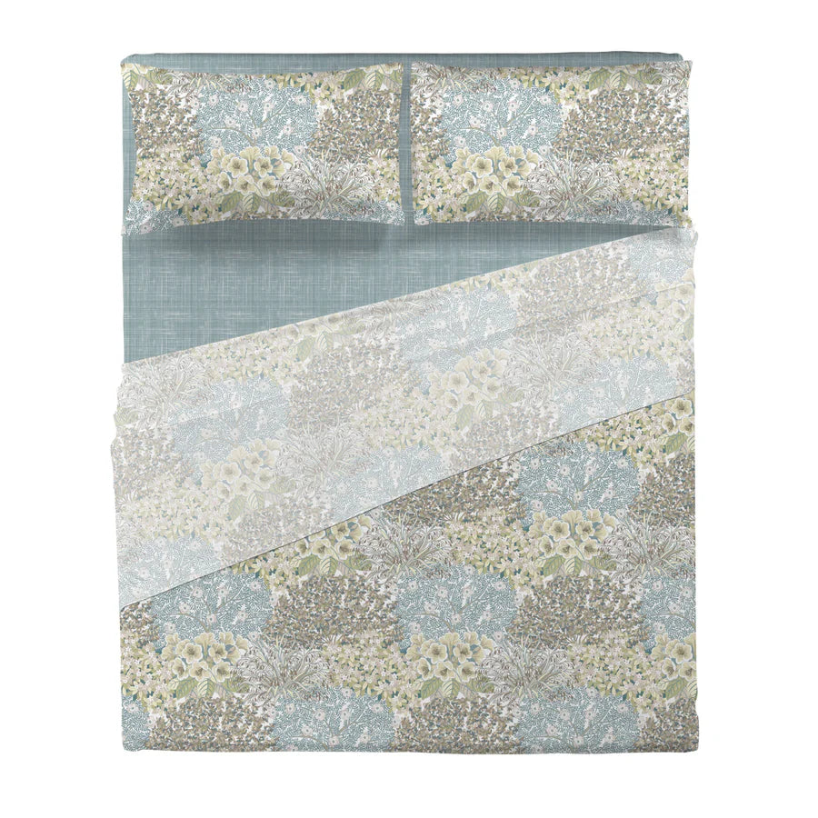 LENZUOLA MATRIMONIALI COTONE COMPLETO LETTO DI MAESTRO ITALIA fiori Danielle