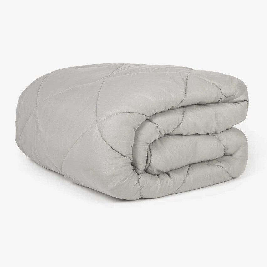 Trapunta matrimoniale mano piuma anallergica coperta imbottita invernale Di Maestro tinta unita