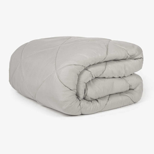 Trapunta matrimoniale mano piuma anallergica coperta imbottita invernale Di Maestro tinta unita