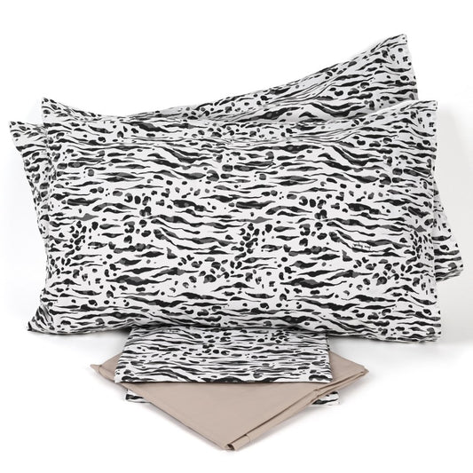 Lenzuola matrimoniali biancheria COMPLETO LETTO ANIMALIER 2 PIAZZE LAURA BIAGIOTTI PERCALLE DI COTONE elodie