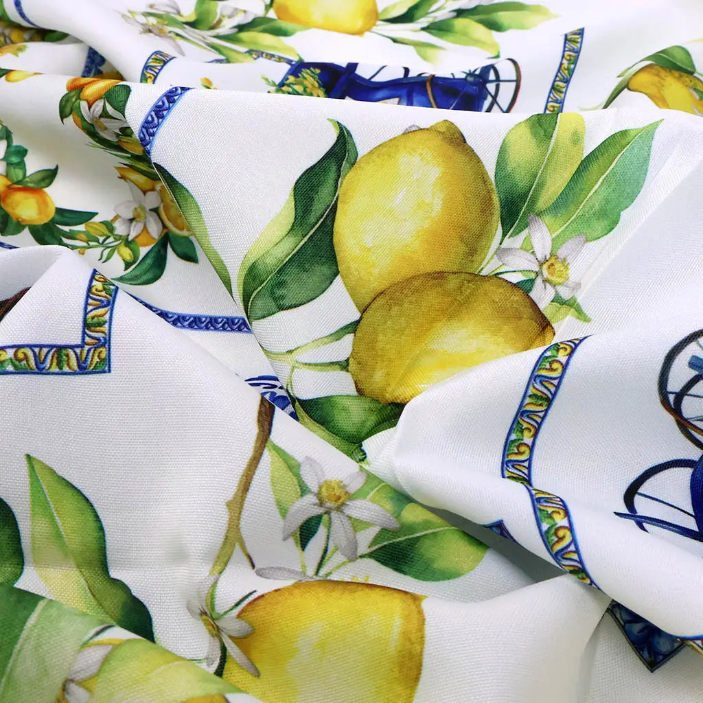 Tovaglia Antimacchia No Stiro Limoni Carretto Limonata – Tonda e Rettangolare