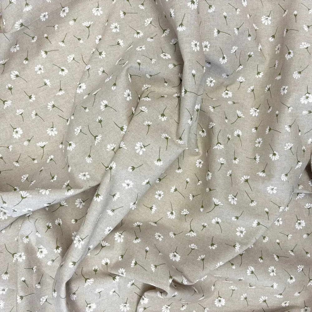 Tovaglia Artigianale Italiana 80% Cotone 20% Poliestere 6 12 18 posti margherite margheritine