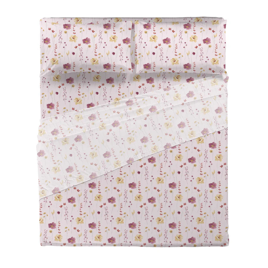 LENZUOLA MATRIMONIALI DI COTONE COMPLETO LETTO DI MAESTRO ITALIA FIORI maribel