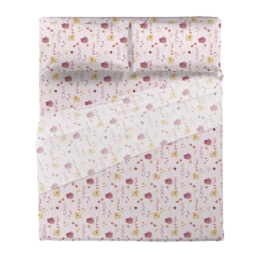 LENZUOLA MATRIMONIALI DI COTONE COMPLETO LETTO DI MAESTRO ITALIA FIORI maribel