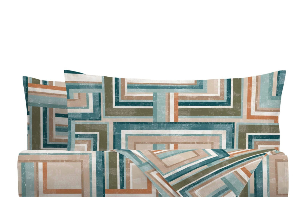 Parure copripiumino matrimoniale Maverick teal | Di Maestro