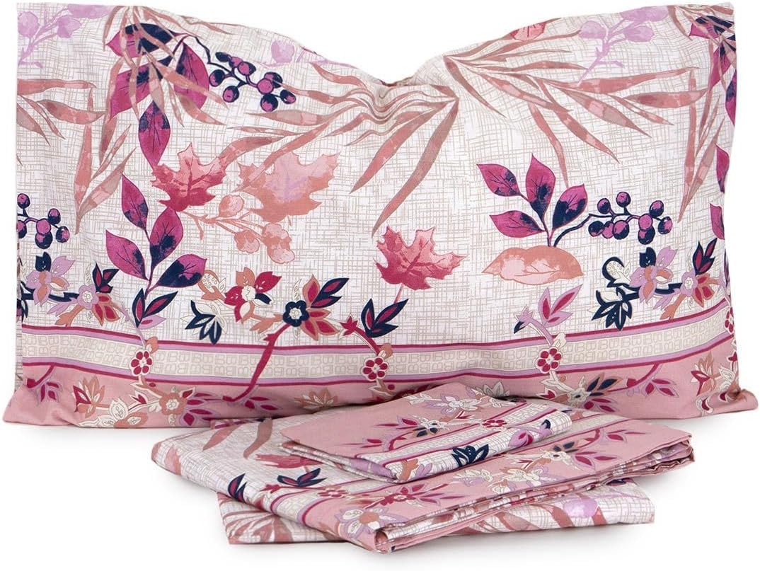 Lenzuola matrimoniali biancheria COMPLETO LETTO  2 PIAZZE LAURA BIAGIOTTI PERCALLE DI COTONE palma