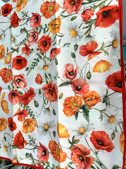 Tovaglia Antimacchia No Stiro Tulipani e Margherite – Tonda rotonda 180 cm
