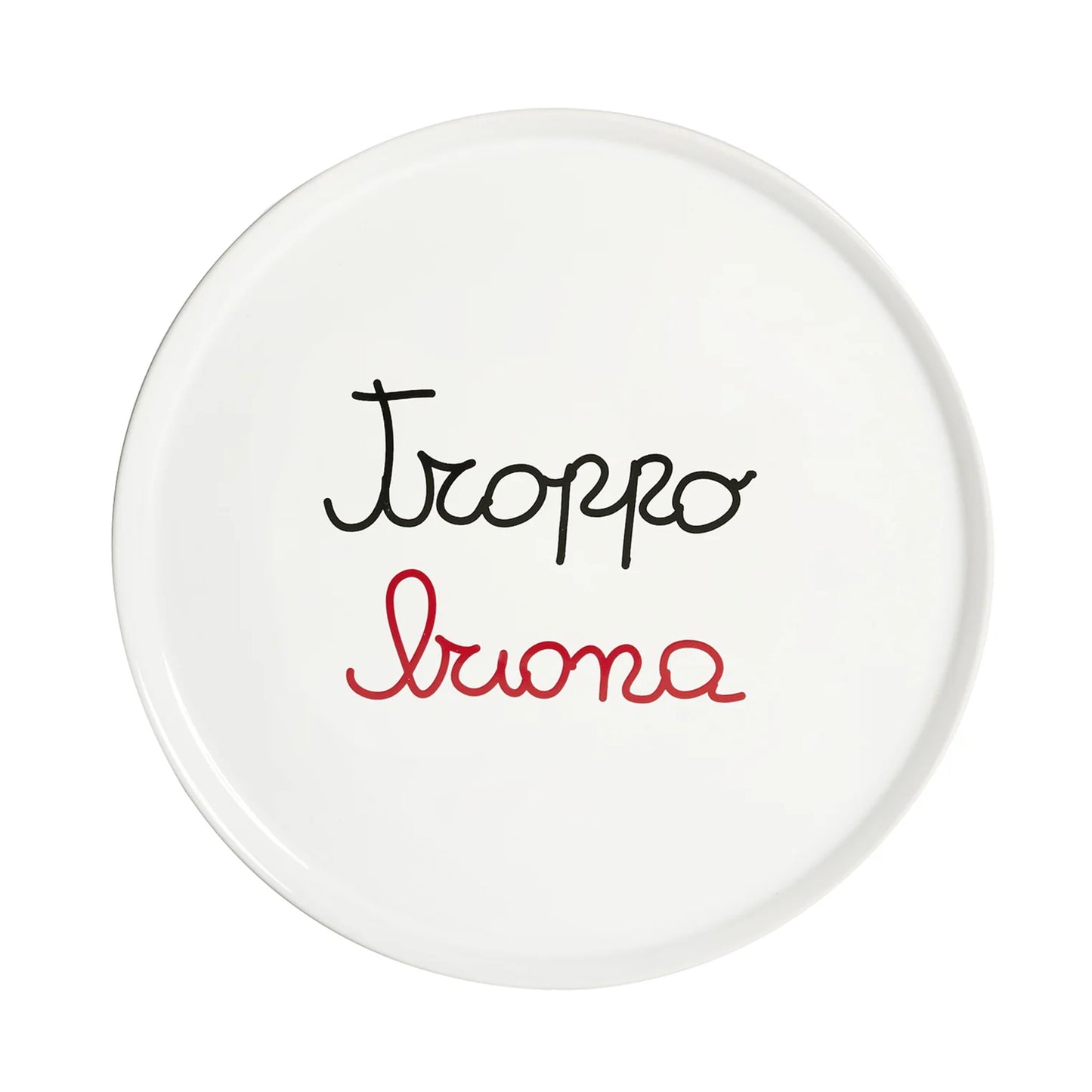Piatto Pizza Gres Troppo Buona Simple Day 31,5cm | Piatto Fondo Bordo Alto