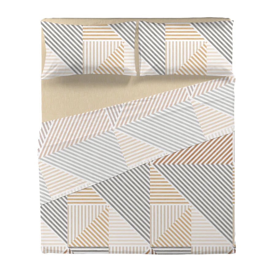 LENZUOLA MATRIMONIALI COTONE COMPLETO LETTO DI MAESTRO ITALIA RIGHE ramsey