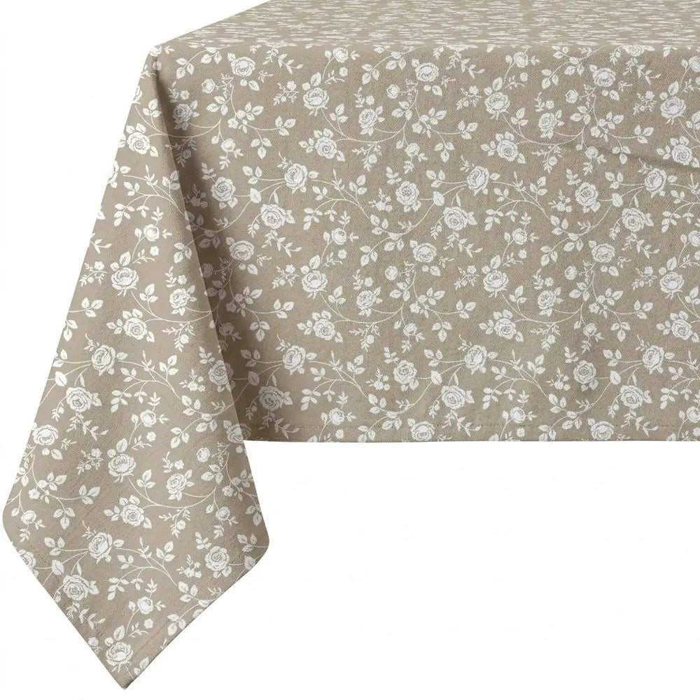 Tovaglia Artigianale Italiana 80% Cotone 20% Poliestere 6 12 18 posti rose bianco rosa