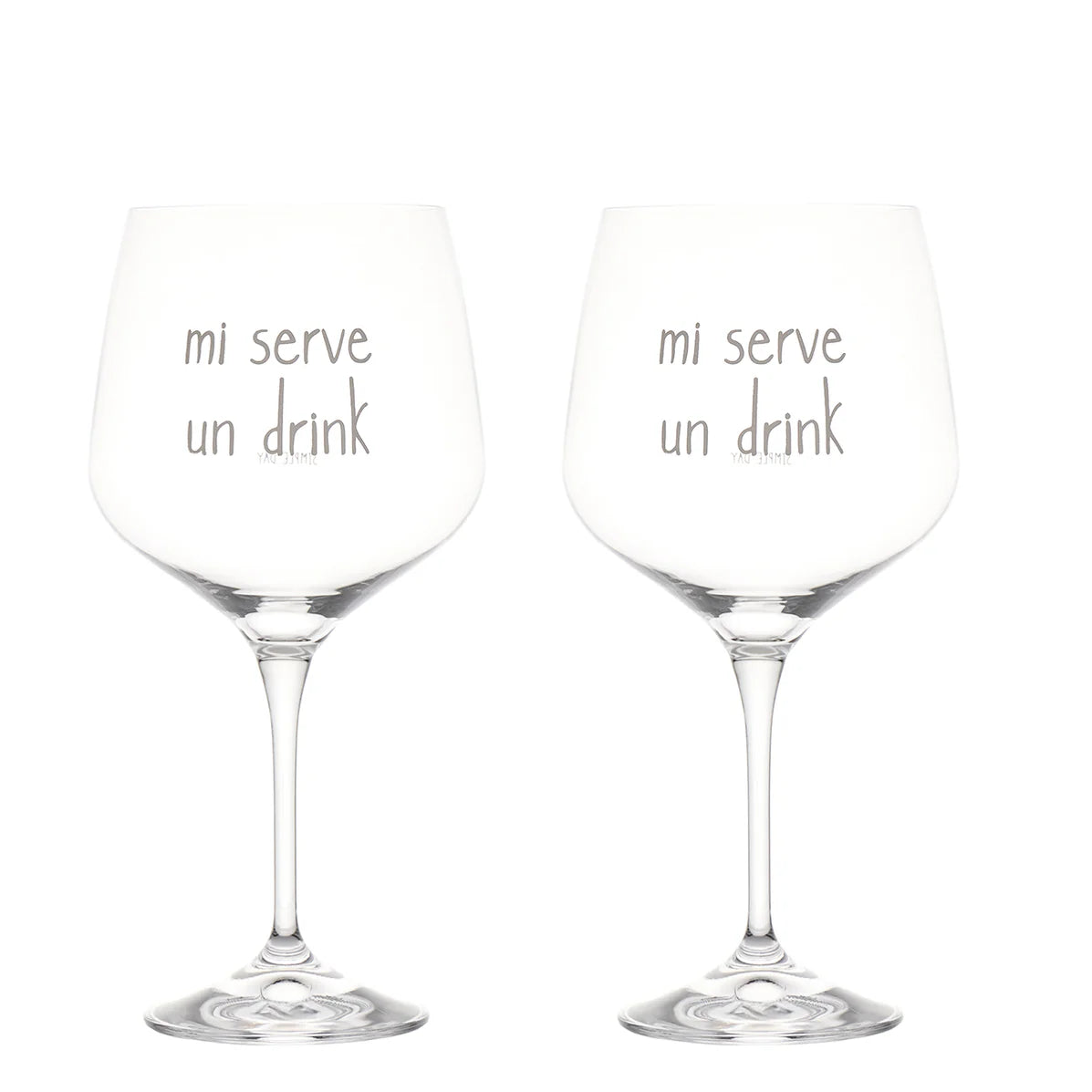 Set 2 Bicchieri Cocktail Vetro Mi Serve un Drink Simple Day 82cl