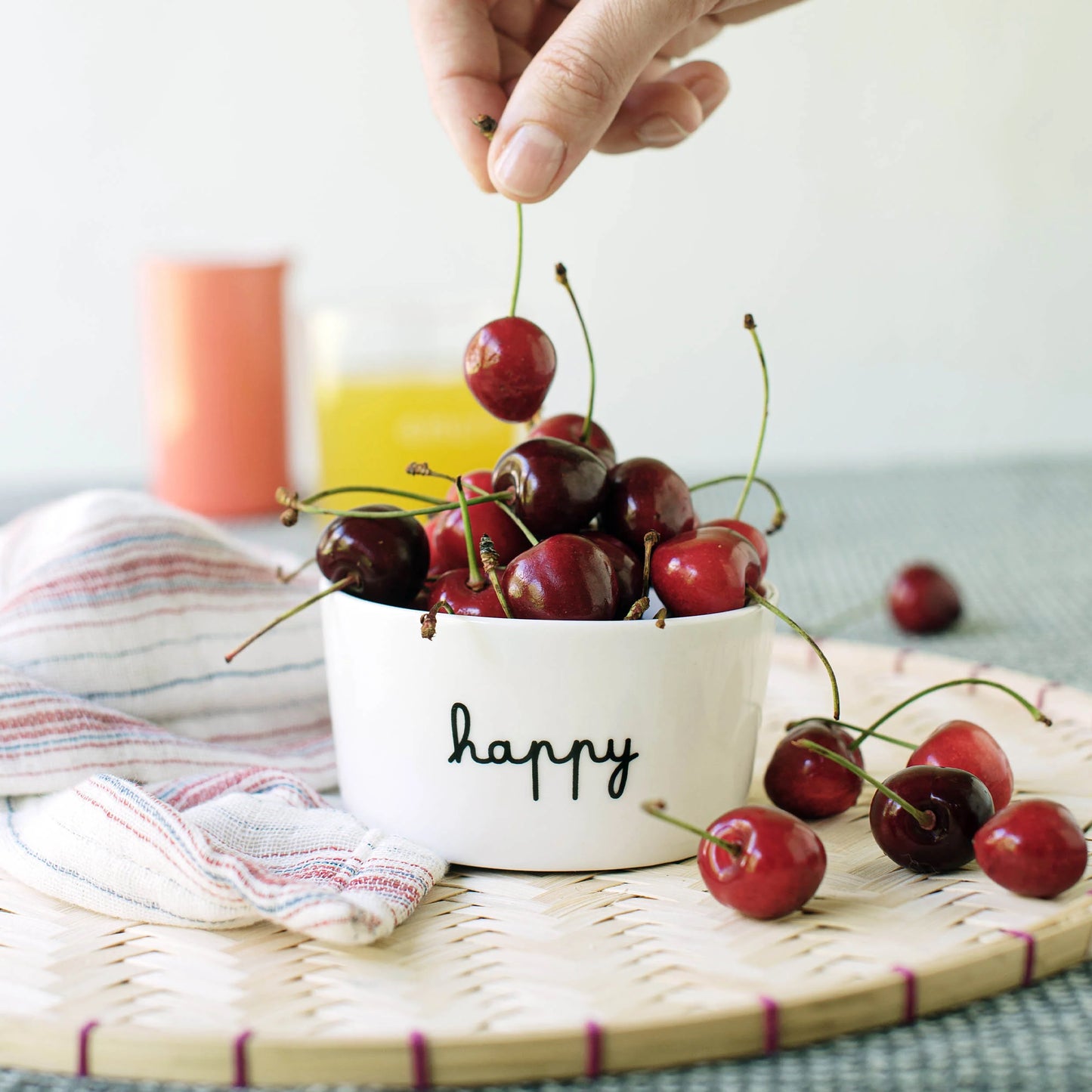 Set 2 Coppette Grès Happy Simple Day | 20cl Decoro Serigrafato