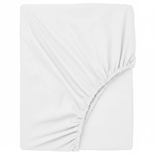 Lenzuolo sotto con Angoli 100% Cotone singolo matrimoniale Happidea white bianco