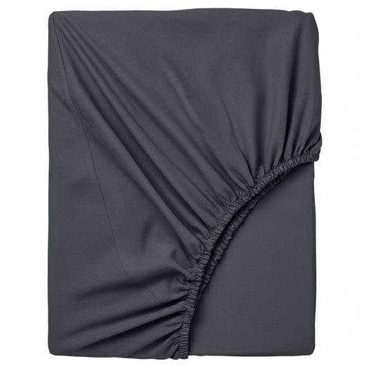 Lenzuolo sotto con Angoli 100% Cotone singolo matrimoniale Happidea grafite grigio scuro
