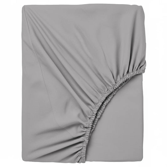 Lenzuolo sotto con Angoli 100% Cotone singolo matrimoniale Happidea pearl grigio perla